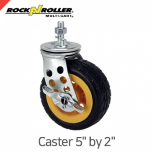 락앤롤러 RCSTR5X2 Ground Glider Caster with Brake 5" x 2" (2-Pack for R8, R10 & R11G)