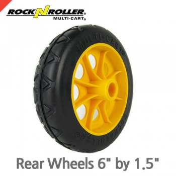 락앤롤러 RWHLO6X15 R-Trac Rear Wheel, 6" x 1.5" No-Flat (2-Pack for R2 & RMH1), Offset Hub