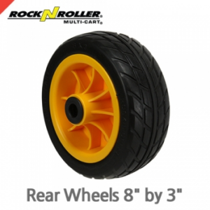 락앤롤러 RWHLO8X3 R-Trac Ground Glider Rear Wheel, 8" x 3" No-flat (2-Pack for R6, R8, R14 & R16), Offset Hub
