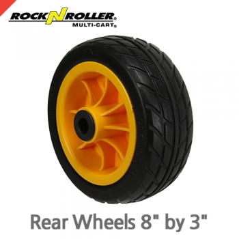 락앤롤러 RWHLO8X3 R-Trac Ground Glider Rear Wheel, 8" x 3" No-flat (2-Pack for R6, R8, R14 & R16), Offset Hub